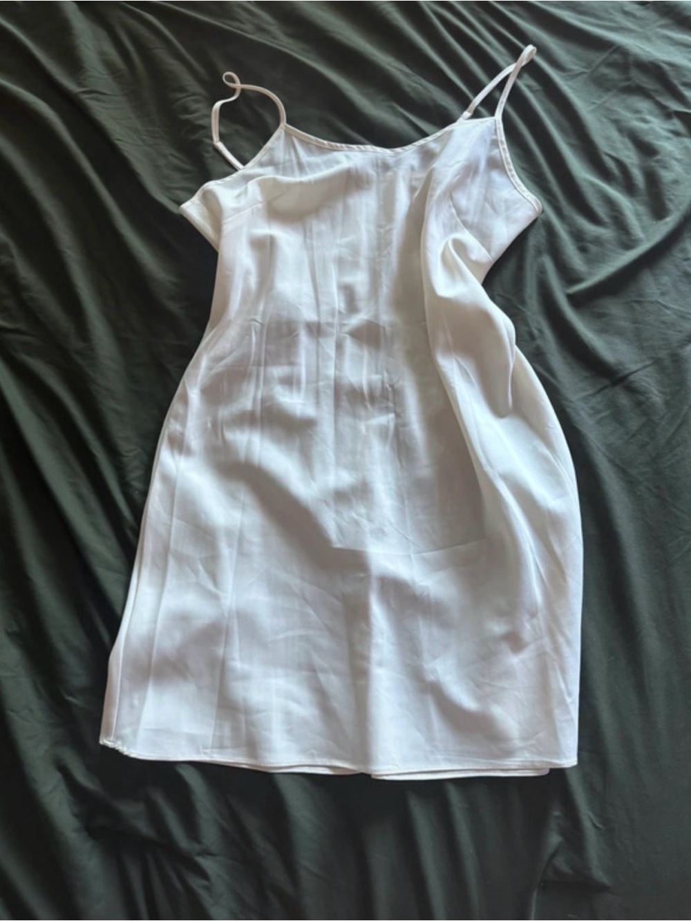 Nanette Lepore White Slip Mini Dress with Spaghetti Straps